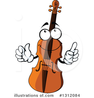 Royalty-Free (RF) Violin Clipart Illustration by Vector Tradition SM - Stock Sample #1312084