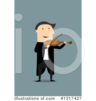 Royalty-Free (RF) Violin Clipart Illustration by Vector Tradition SM - Stock Sample #1317427