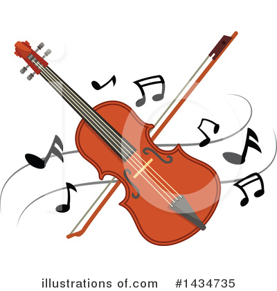 Royalty-Free (RF) Violin Clipart Illustration by Vector Tradition SM - Stock Sample #1434735