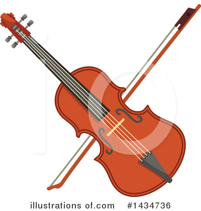Royalty-Free (RF) Violin Clipart Illustration by Vector Tradition SM - Stock Sample #1434736