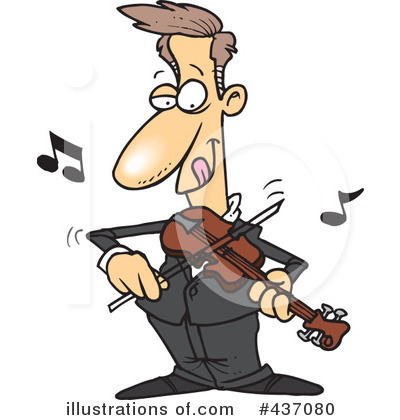 Royalty-Free (RF) Violin Clipart Illustration by toonaday - Stock Sample #437080