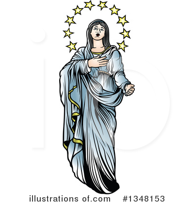 Royalty-Free (RF) Virgin Mary Clipart Illustration by dero - Stock Sample #1348153