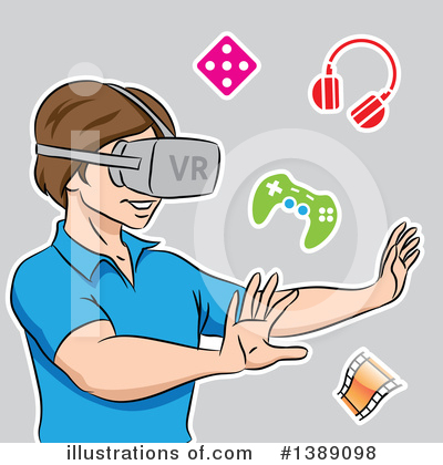 Royalty-Free (RF) Virtual Reality Clipart Illustration by cidepix - Stock Sample #1389098