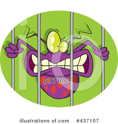 Royalty-Free (RF) Virus Clipart Illustration by toonaday - Stock Sample #437107