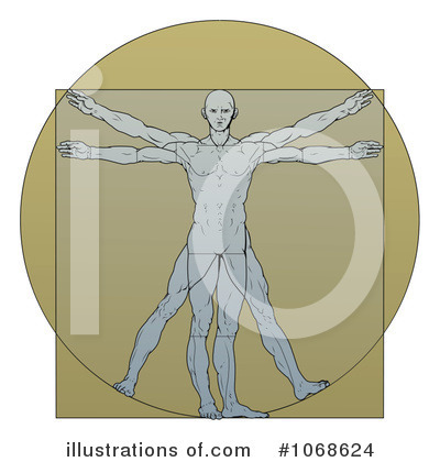 Royalty-Free (RF) Vitruvian Man Clipart Illustration by AtStockIllustration - Stock Sample #1068624