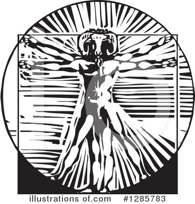 Royalty-Free (RF) Vitruvian Man Clipart Illustration by xunantunich - Stock Sample #1285783