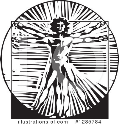 Royalty-Free (RF) Vitruvian Man Clipart Illustration by xunantunich - Stock Sample #1285784