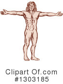 Vitruvian Man Clipart #1303185 by patrimonio