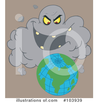 Royalty-Free (RF) Volcanic Ash Cloud Clipart Illustration by Hit Toon - Stock Sample #103939