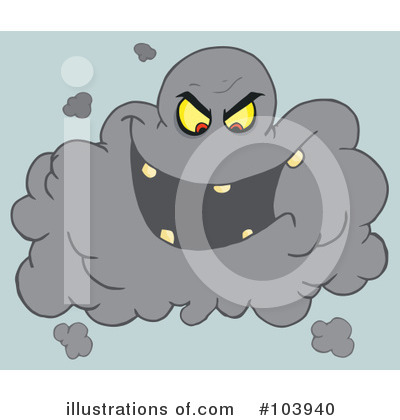 Royalty-Free (RF) Volcanic Ash Cloud Clipart Illustration by Hit Toon - Stock Sample #103940
