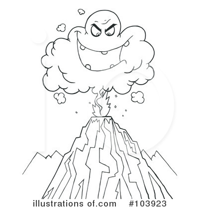 Volcano Clipart #103923 by Hit Toon