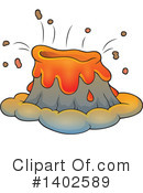 Volcano Clipart #1402589 by visekart