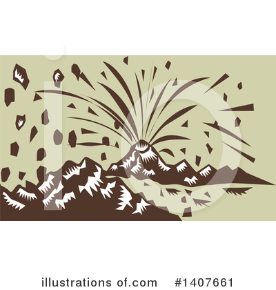 Royalty-Free (RF) Volcano Clipart Illustration by patrimonio - Stock Sample #1407661