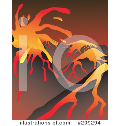 Royalty-Free (RF) Volcano Clipart Illustration by mayawizard101 - Stock Sample #209294