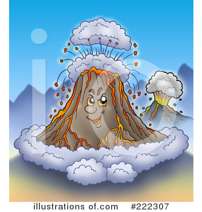 Royalty-Free (RF) Volcano Clipart Illustration by visekart - Stock Sample #222307