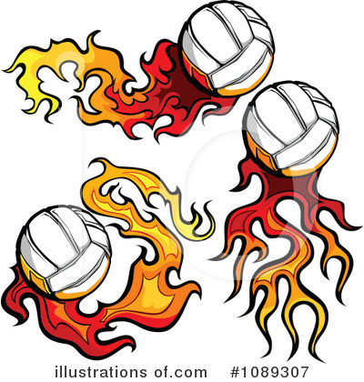 Volleyball Clipart #1089037 - Illustration by Chromaco