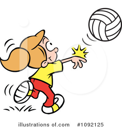 Royalty-Free (RF) Volleyball Clipart Illustration by Johnny Sajem - Stock Sample #1092125