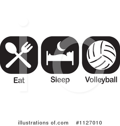 Royalty-Free (RF) Volleyball Clipart Illustration by Johnny Sajem - Stock Sample #1127010