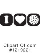 Volleyball Clipart #1219221 by Johnny Sajem