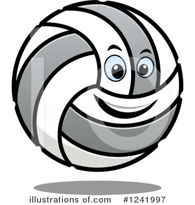 Royalty-Free (RF) Volleyball Clipart Illustration by Vector Tradition SM - Stock Sample #1241997