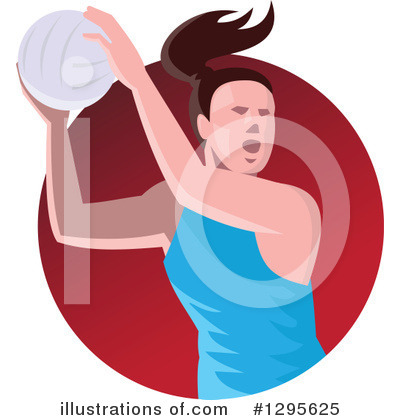 Royalty-Free (RF) Volleyball Clipart Illustration by patrimonio - Stock Sample #1295625