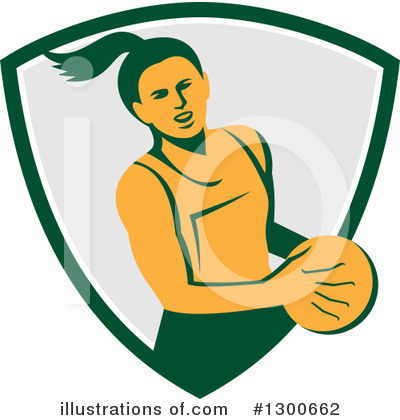 Royalty-Free (RF) Volleyball Clipart Illustration by patrimonio - Stock Sample #1300662