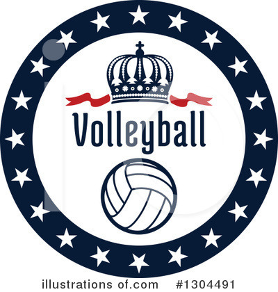 Royalty-Free (RF) Volleyball Clipart Illustration by Vector Tradition SM - Stock Sample #1304491