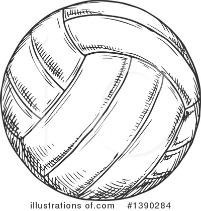 Royalty-Free (RF) Volleyball Clipart Illustration by Vector Tradition SM - Stock Sample #1390284