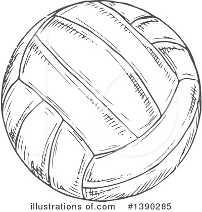 Royalty-Free (RF) Volleyball Clipart Illustration by Vector Tradition SM - Stock Sample #1390285