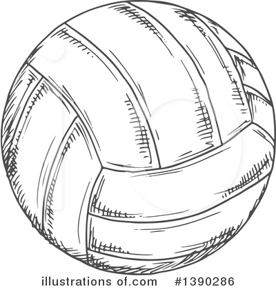Royalty-Free (RF) Volleyball Clipart Illustration by Vector Tradition SM - Stock Sample #1390286