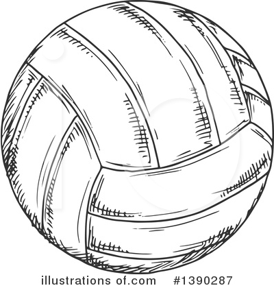 Royalty-Free (RF) Volleyball Clipart Illustration by Vector Tradition SM - Stock Sample #1390287