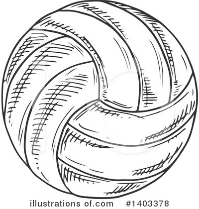 Royalty-Free (RF) Volleyball Clipart Illustration by Vector Tradition SM - Stock Sample #1403378