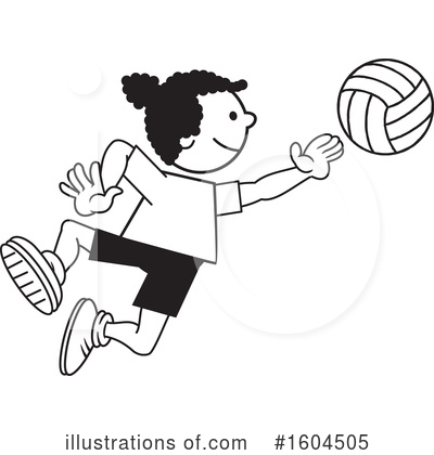 Royalty-Free (RF) Volleyball Clipart Illustration by Johnny Sajem - Stock Sample #1604505