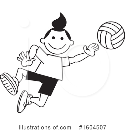 Royalty-Free (RF) Volleyball Clipart Illustration by Johnny Sajem - Stock Sample #1604507