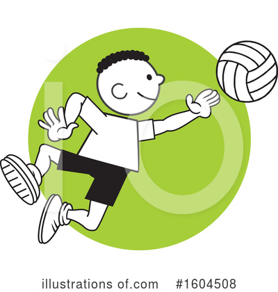 Royalty-Free (RF) Volleyball Clipart Illustration by Johnny Sajem - Stock Sample #1604508