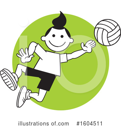 Royalty-Free (RF) Volleyball Clipart Illustration by Johnny Sajem - Stock Sample #1604511