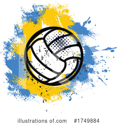 Volleyball Clipart #1749884 - Illustration by Vector Tradition SM