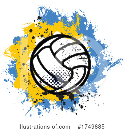 Volleyball Clipart #1205544 - Illustration by Vector Tradition SM
