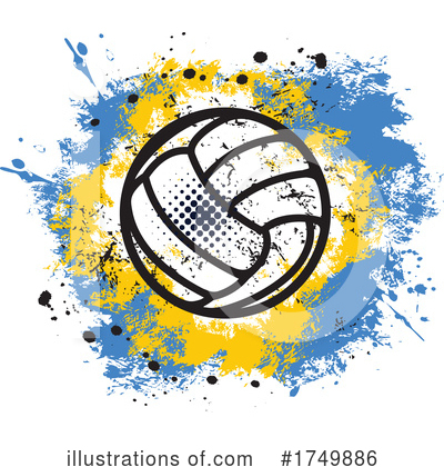 Volleyball Clipart #1205543 - Illustration by Vector Tradition SM