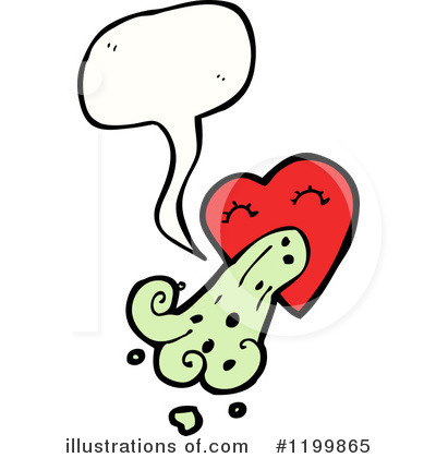 Royalty-Free (RF) Vomiting Heart Clipart Illustration by lineartestpilot - Stock Sample #1199865