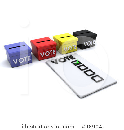 Royalty-Free (RF) Vote Clipart Illustration by KJ Pargeter - Stock Sample #98904