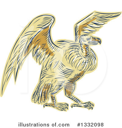 Royalty-Free (RF) Vulture Clipart Illustration by patrimonio - Stock Sample #1332098