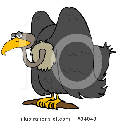 Royalty-Free (RF) Vulture Clipart Illustration by djart - Stock Sample #34043