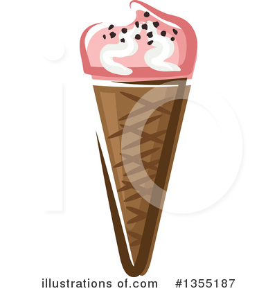Royalty-Free (RF) Waffle Cone Clipart Illustration by Vector Tradition SM - Stock Sample #1355187