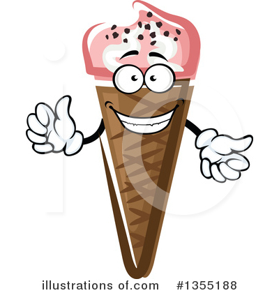 Royalty-Free (RF) Waffle Cone Clipart Illustration by Vector Tradition SM - Stock Sample #1355188