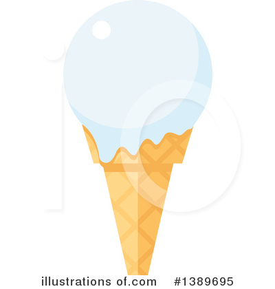 Royalty-Free (RF) Waffle Ice Cream Cone Clipart Illustration by Vector Tradition SM - Stock Sample #1389695