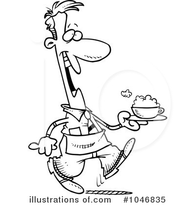 Royalty-Free (RF) Waiter Clipart Illustration by toonaday - Stock Sample #1046835