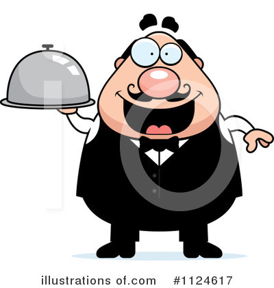 Royalty-Free (RF) Waiter Clipart Illustration by Cory Thoman - Stock Sample #1124617