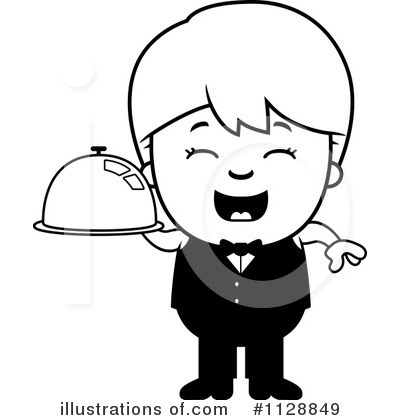Royalty-Free (RF) Waiter Clipart Illustration by Cory Thoman - Stock Sample #1128849
