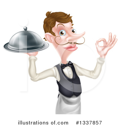 Waiter Clipart #1337857 by AtStockIllustration